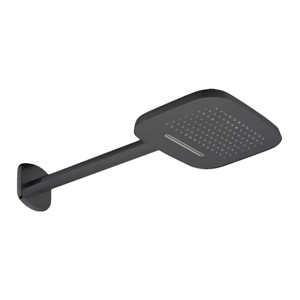 איסט ראש מקלחת משולב מפל בגימור שחור מט