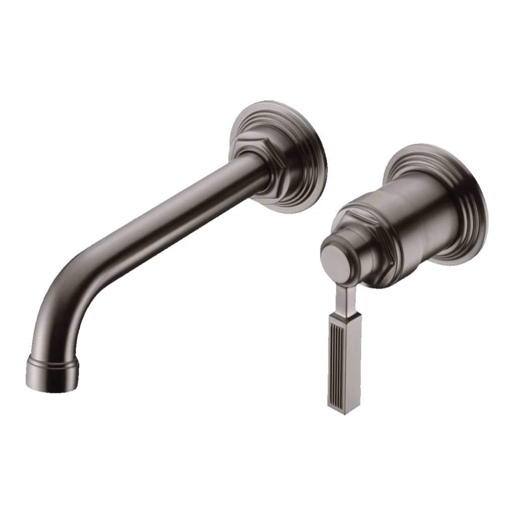 אפרול מערכת קיר לכיור רחצה בגימור מטאלי