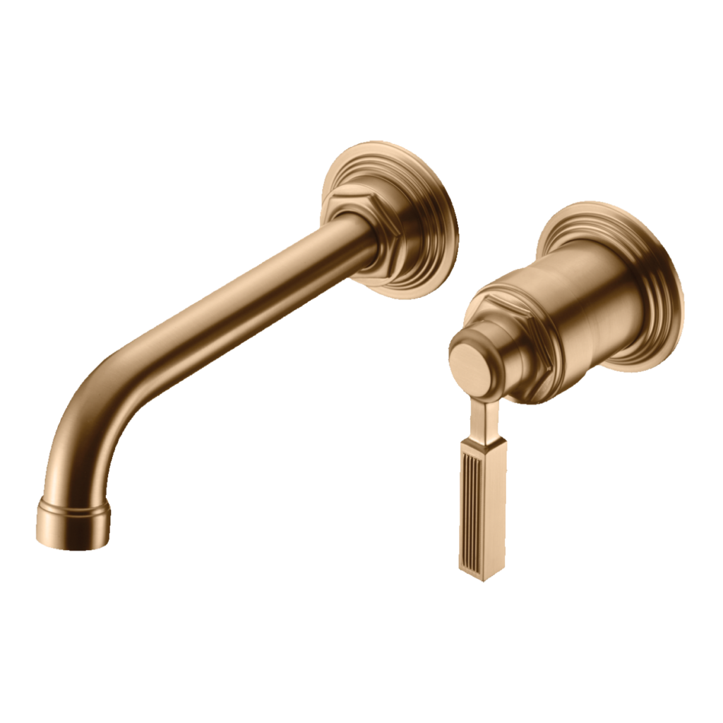 אפרול מערכת קיר לכיור רחצה בגימור ענתיק גולד