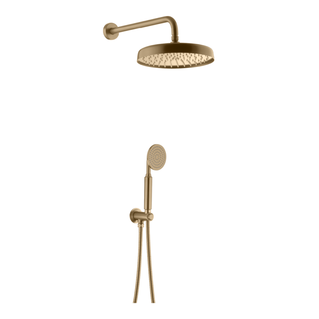 אפרול ערכת מקלחת חמישה חלקים בגימור ענתיק גולד