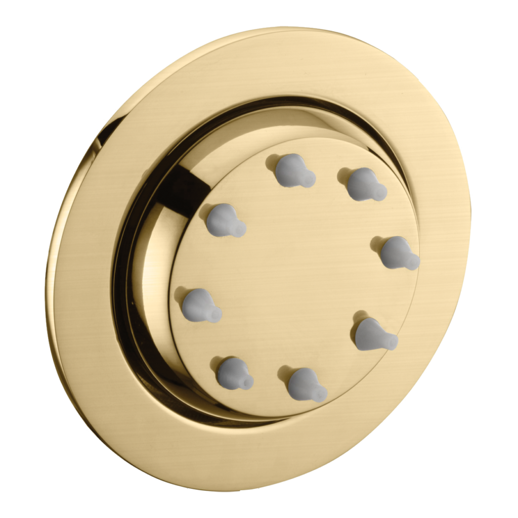 ג׳טים למקלחת בגימור זהב מט