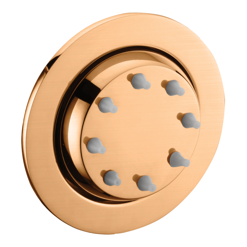 ג׳טים למקלחת בגימור רוז גולד מט