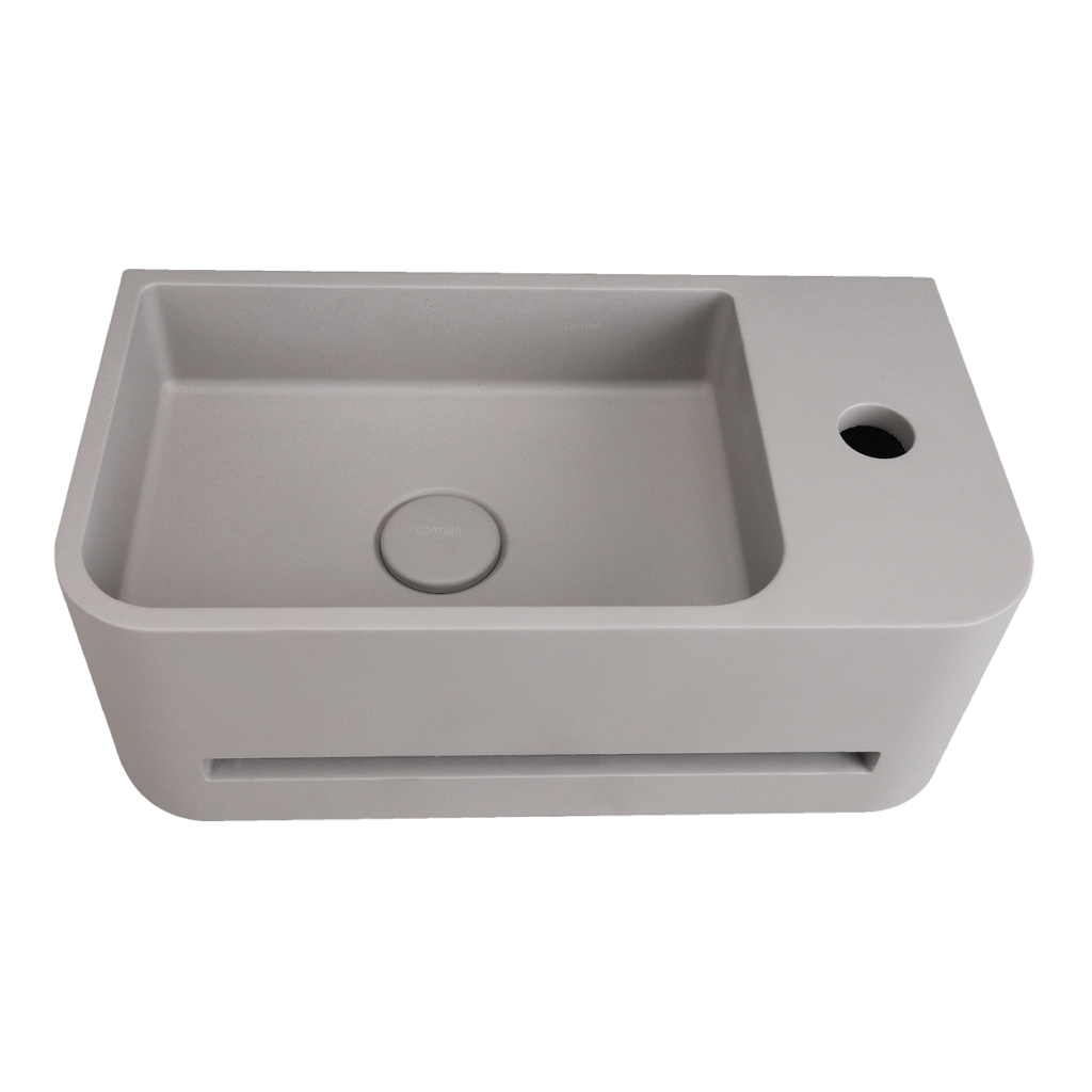 לגונה כיור רחצה אבן חול אפור בטון | במידות: 430×230