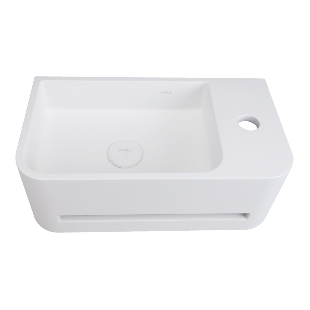 לגונה כיור רחצה אבן חול לבן מט | במידות: 430×230