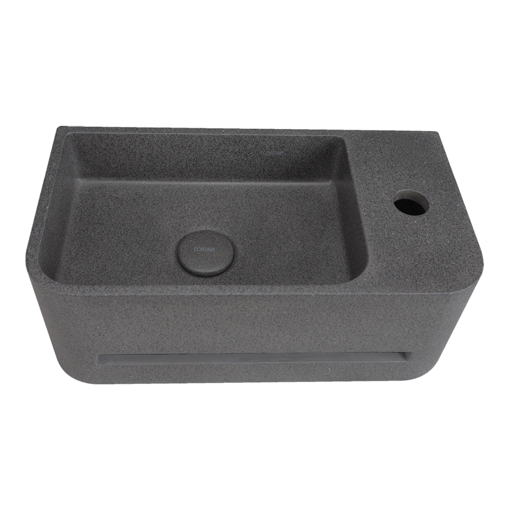 לגונה כיור רחצה אבן חול שחור | במידות: 430×230