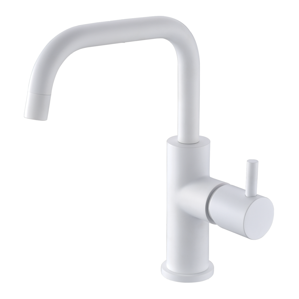 מונזה ברז רחצה 90 מעלות בגימור ניקל לבן