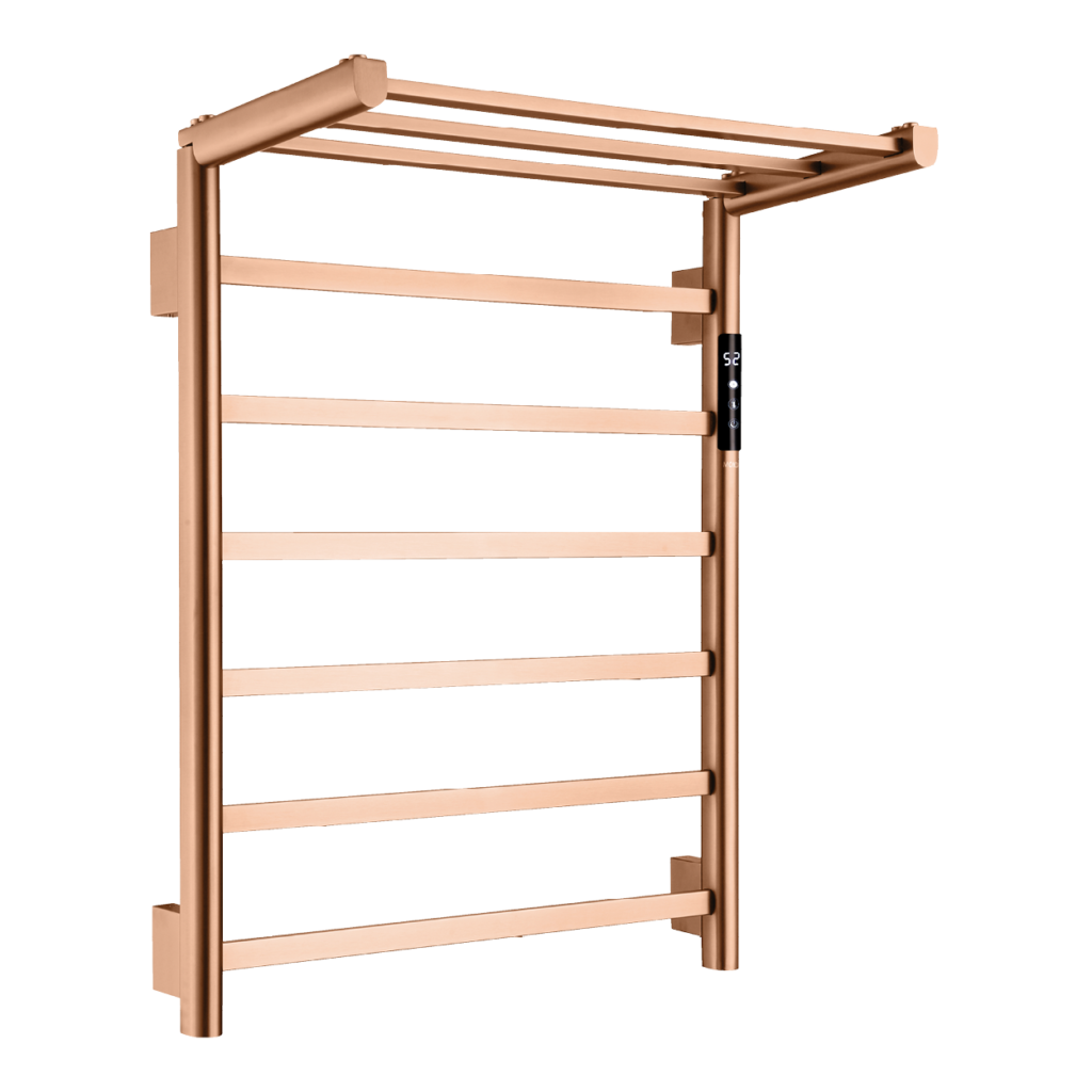 מונזה מחמם מגבות – מידות: 855X500X70 בגימור רוז גולד מט | מק״ט 0008