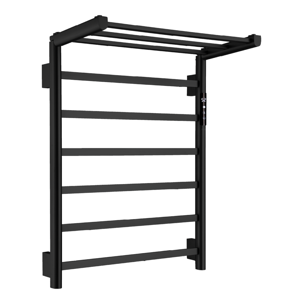 מונזה מחמם מגבות – מידות: 855X500X70 בגימור שחור מט | מק״ט 008