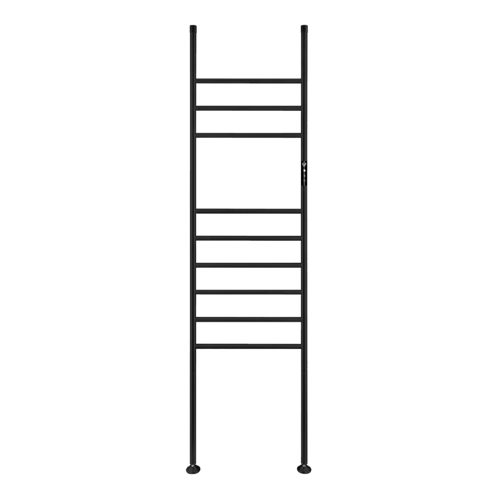 מונזה מחמם מגבות – מידות: 1600X450X85 בגימור שחור מט | מק״ט 010