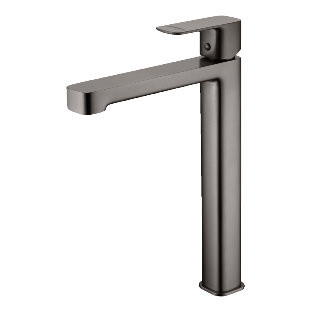 סורבילו ברז גבוה לכיור מונח בגימור מטאלי