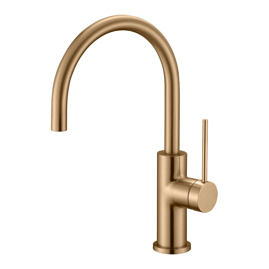 קלמרט נירוסטה 316 קשת רחצה לכיור בגימור ענתיק גולד