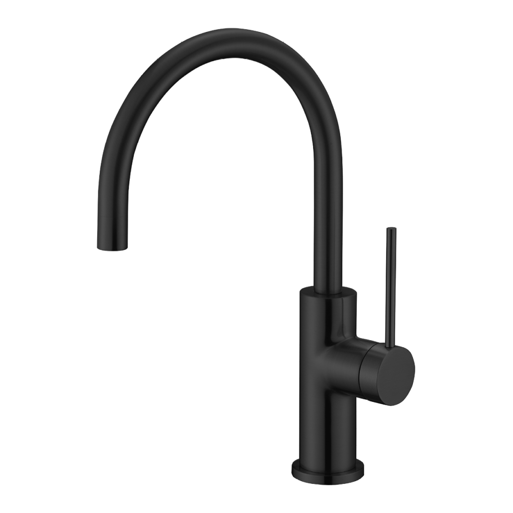 קלמרט נירוסטה 316 קשת רחצה לכיור בגימור שחור מט