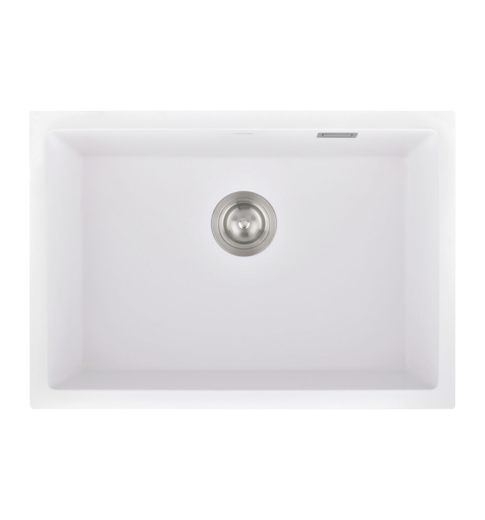 קורונרי כיור מטבח גרניט לבן | במידות: 660x460x225